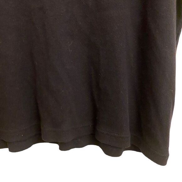 Talbots Black Modern Polo with Mandarin Collar and Rhinestone Buttons Sz XL - Picture 5 of 16